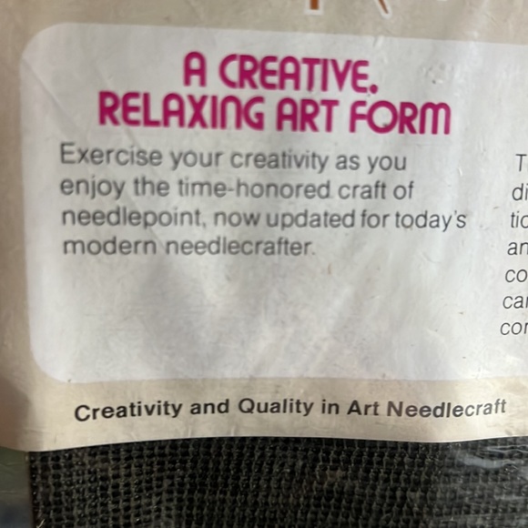 Vintage needlepoint kit “BLACK MONOGRAMMED PURSE” - Picture 5 of 8